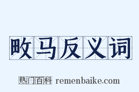 畋马反义词是什么意思的图片